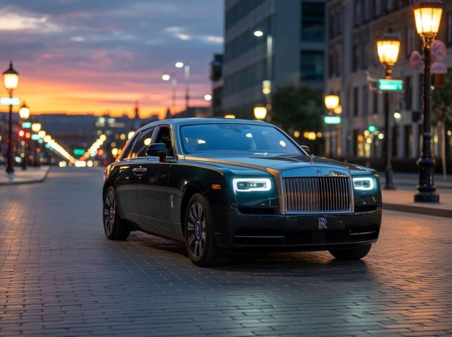 Xoticc Car Rentals Agency in Atlanta offers exotic car rental options like this sleek black Rolls-Royce, perfect for those seeking luxury vehicle rental in Atlanta GA.