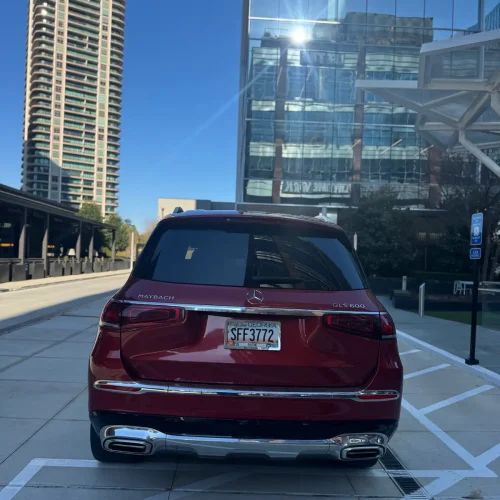 Red Maybach GLS rear view - luxury SUV Atlanta
